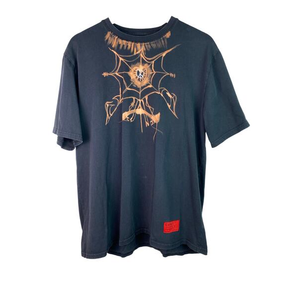 CHNGE XL Organic Cotton Black Power of Love vs Love of Power Embroidered T-Shirt - Picture 1 of 9